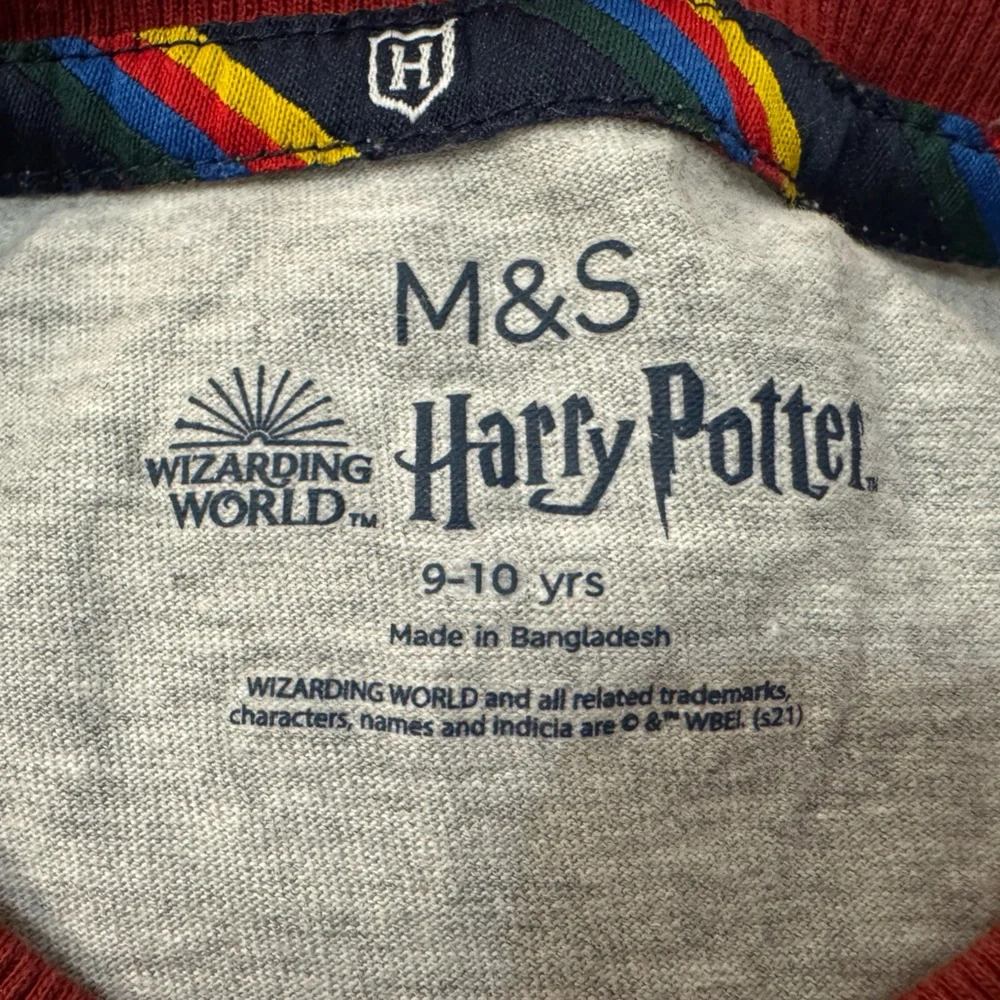 Harry Potter Hogwarts M&S Wizarding World Cotton Rich Top 9-10 Y‎ Long Sleeve